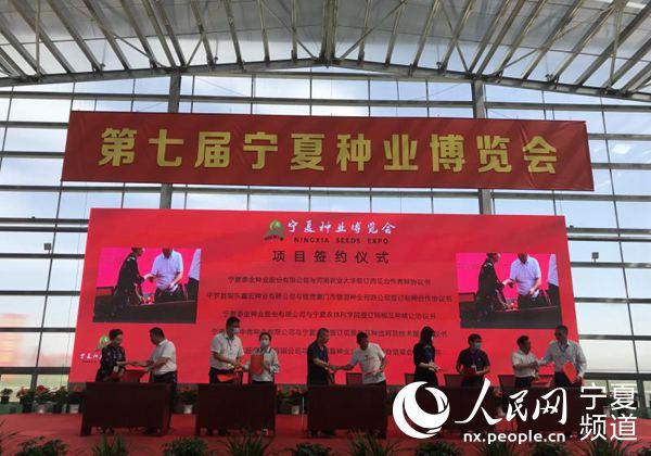 7月27日,第七届宁夏种业博览会在石嘴山市平罗县种子小镇金泰种业产业园开幕