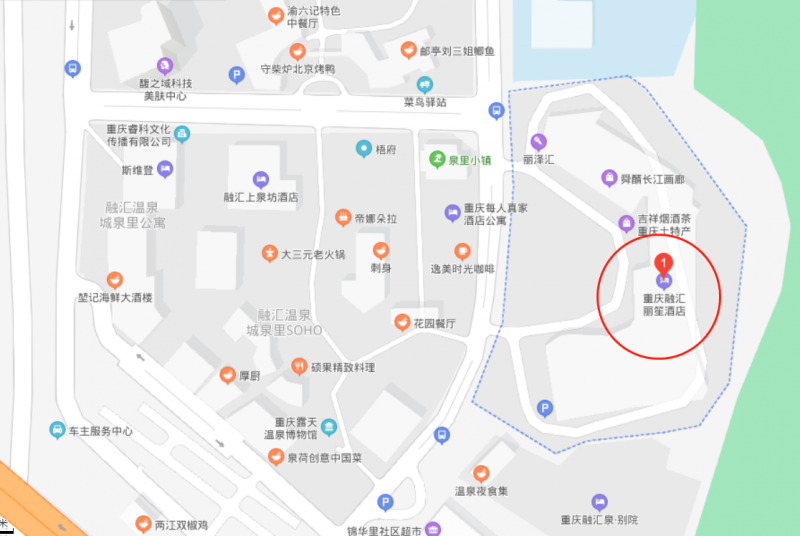 酒店位置地图