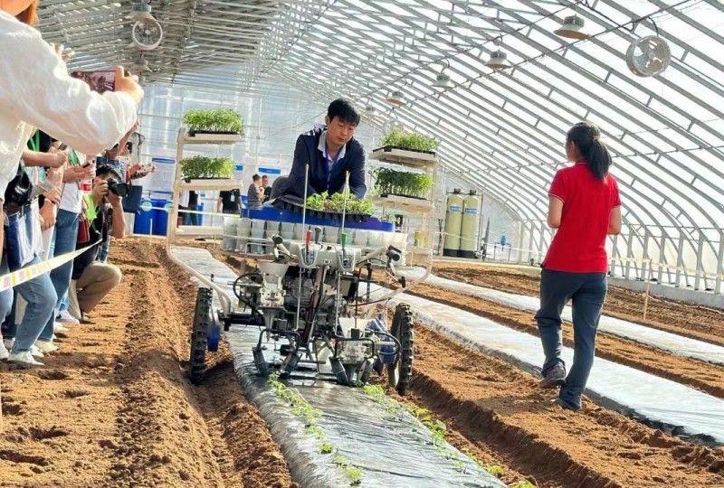 设施果类蔬菜机械化移栽作业大比武在北京平谷举办3