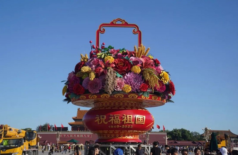 天安门广场巨型花篮2