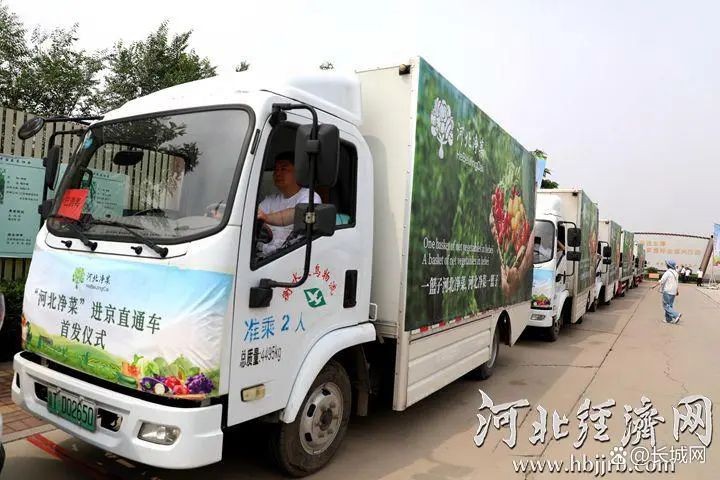 “河北净菜”进京直通车开通 。河北经济日报记者 烟成群 摄